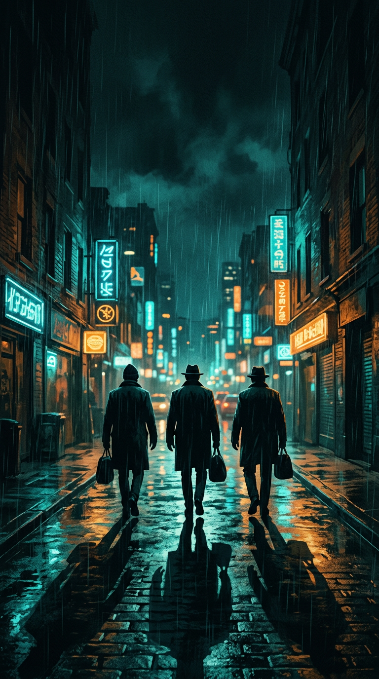 Sample poster art for a heist thriller in the library